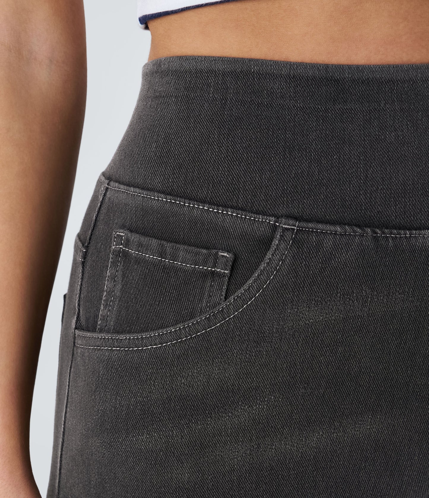 🔥™ High Waisted Pockets Baggy Wide Leg Washed Casual Jeans