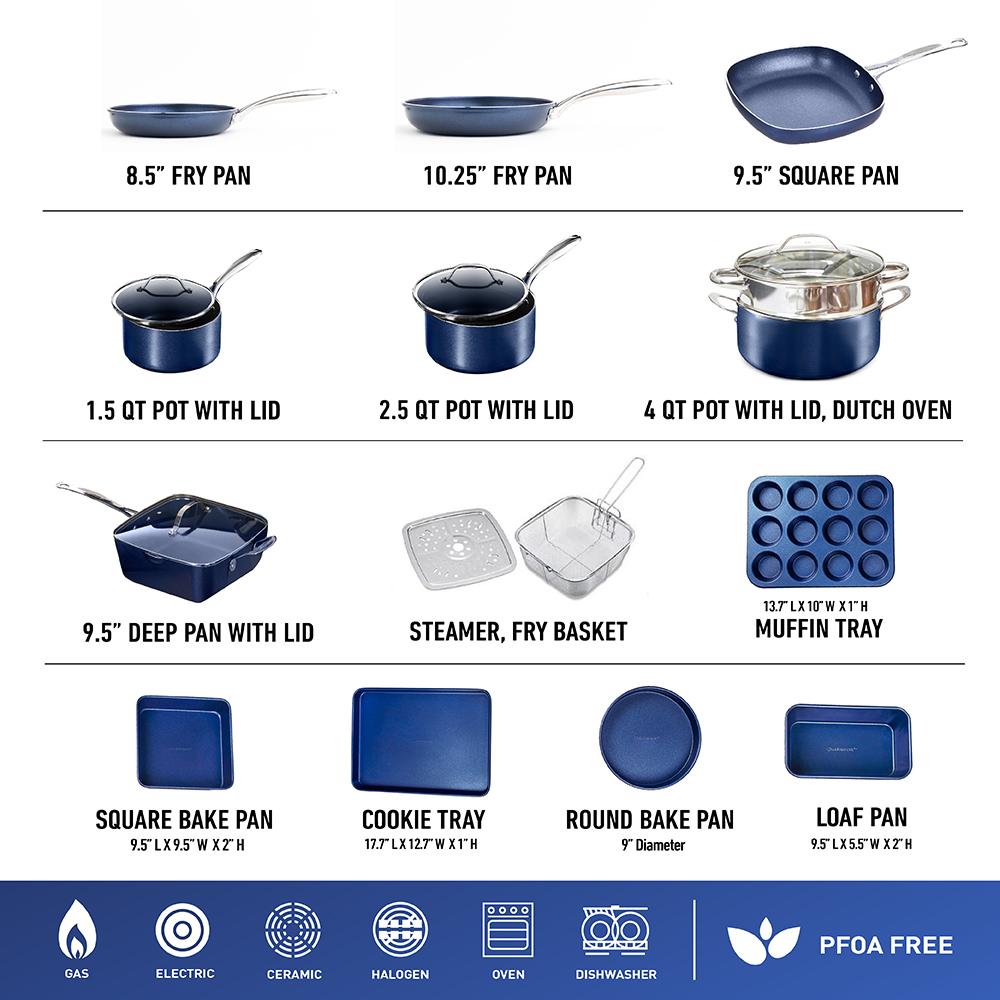Galebriel 20pc Kitchen In A Box - Cook, Bake, Steam, Fry - Complete Set