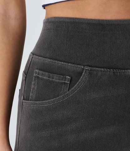 🔥™ High Waisted Pockets Baggy Wide Leg Washed Casual Jeans